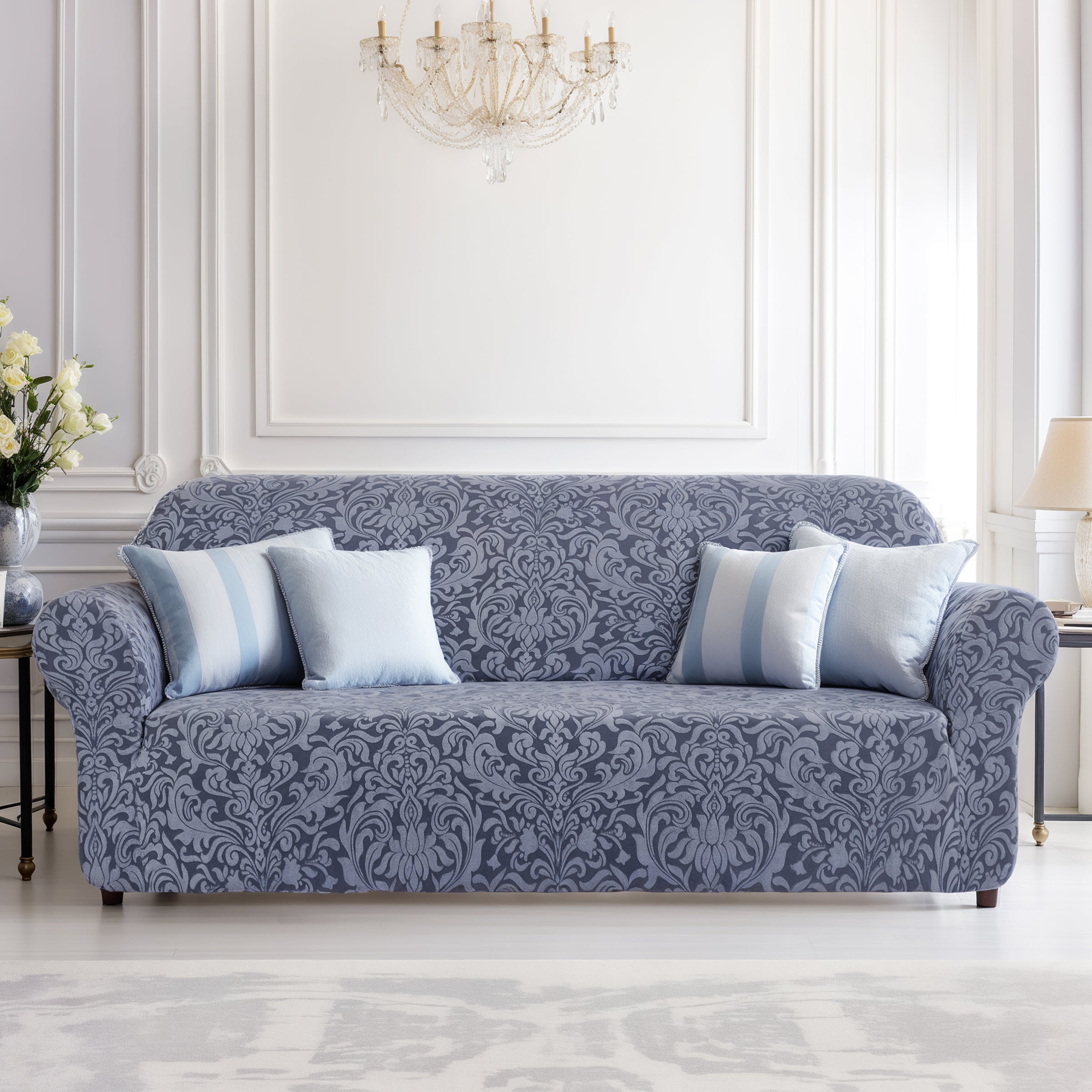 Cilla Jacquard Stretch Sofa Slipcover