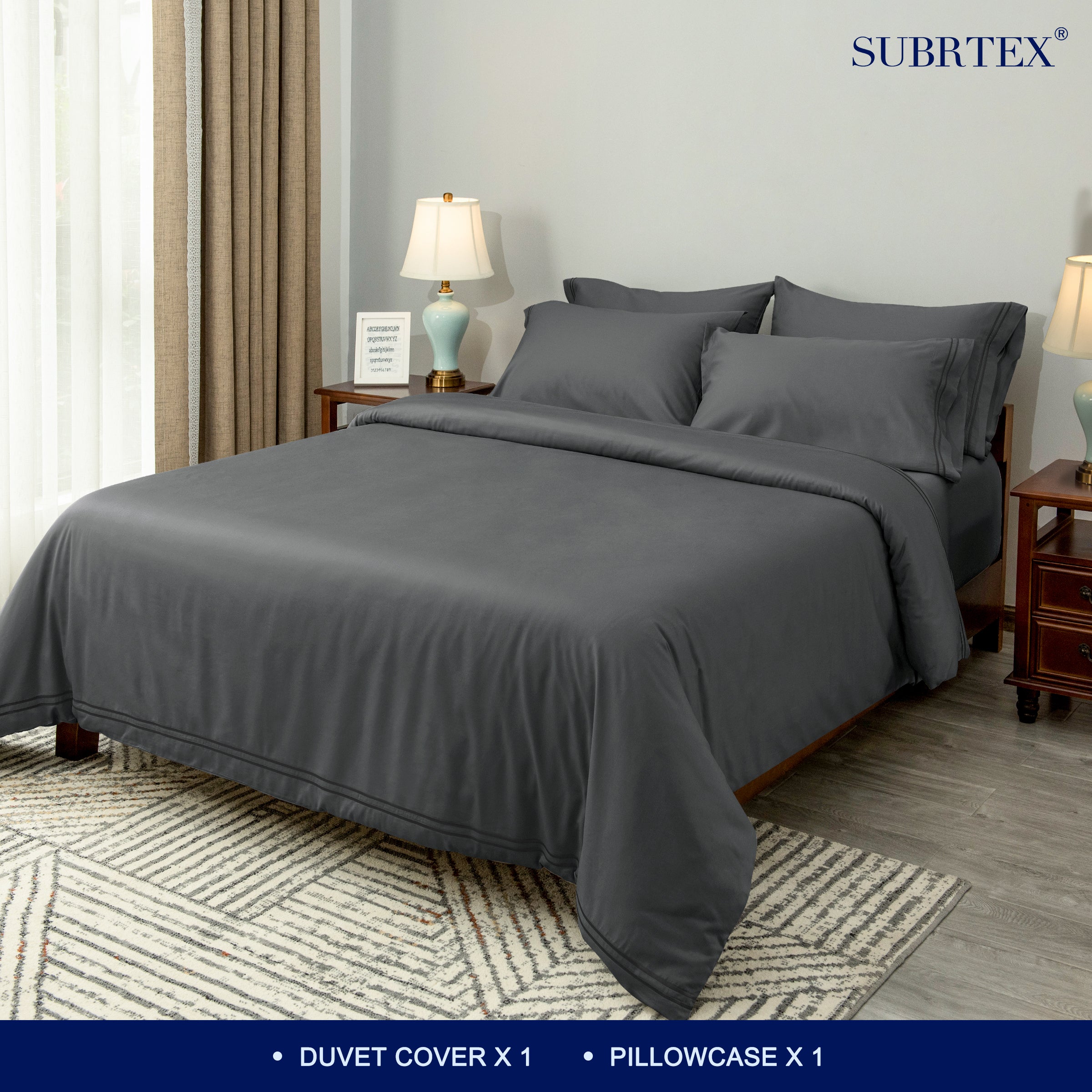 Subtex 300-Thread Count Tencel Duvet Cover & Pillowcases Set