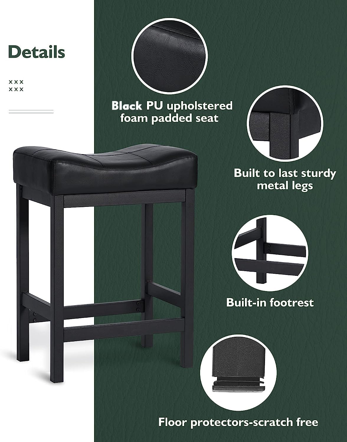 Contemporary Saddle Seat Stools