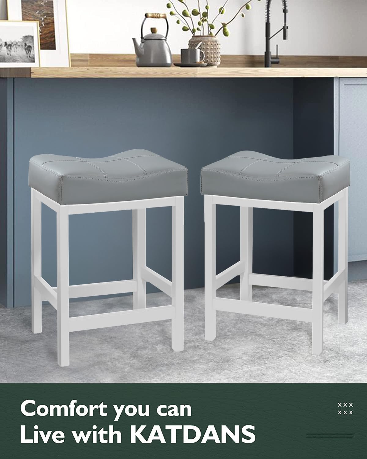 Contemporary Saddle Seat Stools