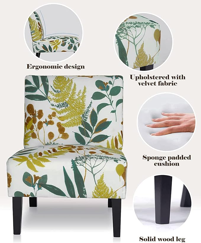 Botanical Bliss Armless Reading Chair