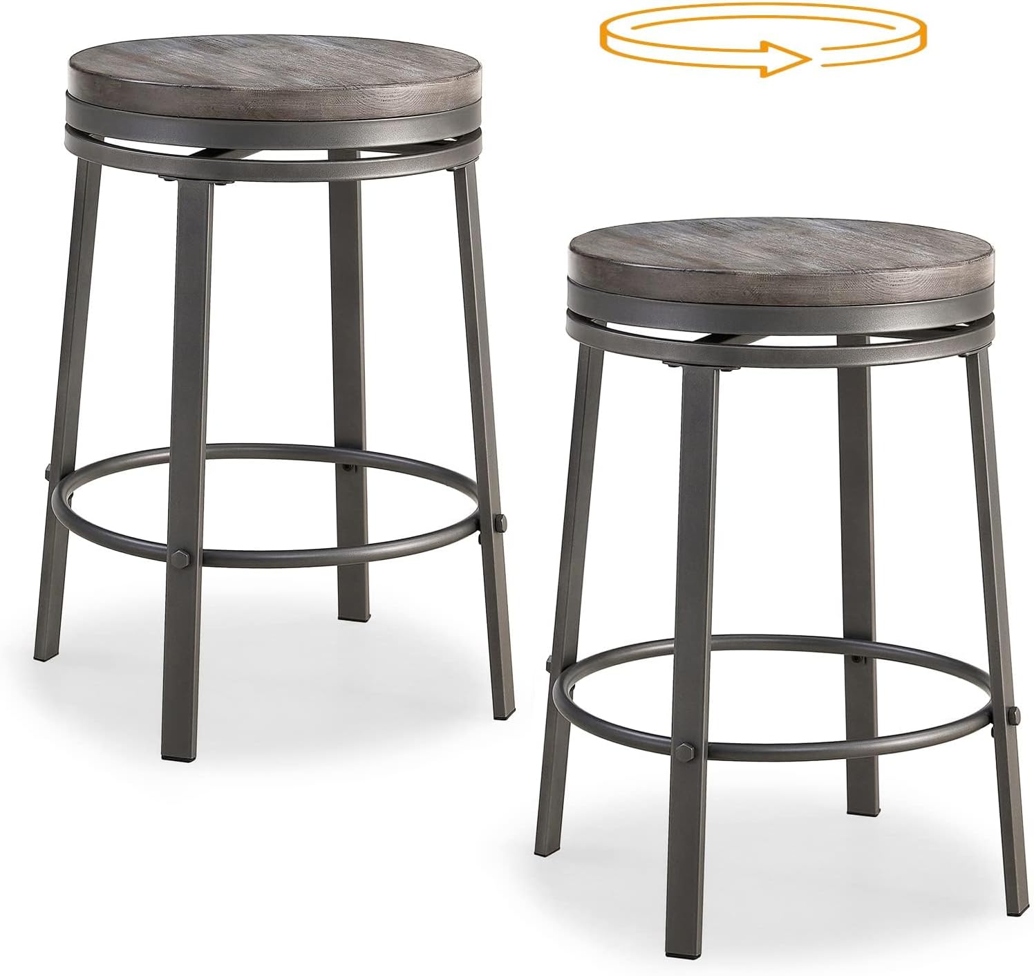 Vintage Inspired Swivel Bar Stools