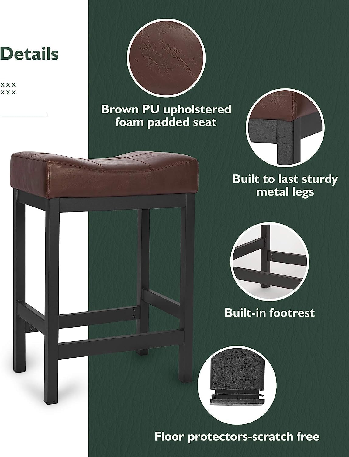 Contemporary Saddle Seat Stools